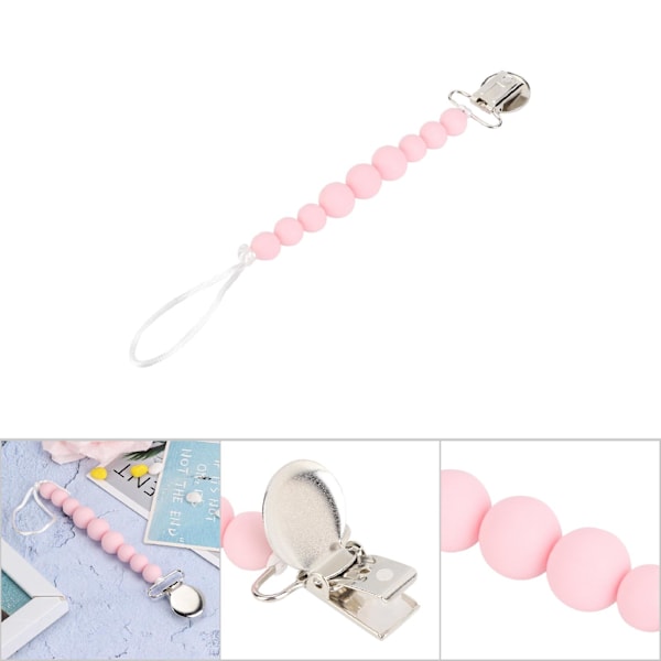 Bärbar kompakt och praktisk stark nappkedja (rosa)