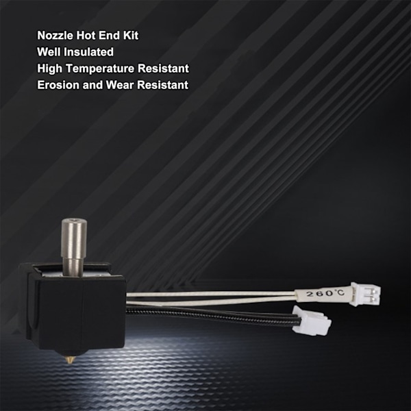 Extruder Hotend Värmeblock Set Mässingsmunstycke 3D-skrivare Monterad Extruder Hotend Kit för CREALITY Ender 3V3 SE