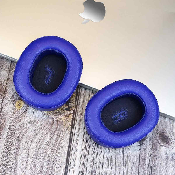 Bluetooth Headset Set Svamp Öronmuffar Bomull Öronmuffar Hörlurstillbehör blue