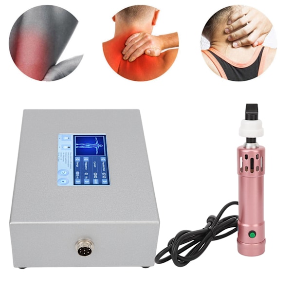 ESWT Massagemaskine Ekstrakorporal ED Behandling Afspænd Muskler Kropschokbølge Terapi Maskine Rosenguld 100‑240V EU Stik
