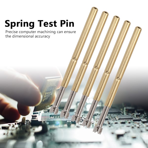 100 stk. Fjederprobe Testbelastning Kontaktpinde 4 Kløer 2mm Hardwareværktøj P125‑Q