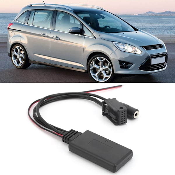 Bluetooth 5.0 AUX Audio Adapter 8-polet Mikrofon Håndfri Sæt Passer til Ford 5000/6000 CD Stereo