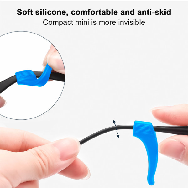 Anti-skli Ørehåndtak for briller Komfortabel silikonelastisk E