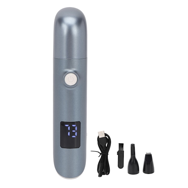3 i 1 Næsehårstrimmer med LCD-skærm, penformet, perfekt pasform, USB-opladelig elektrisk trimmer