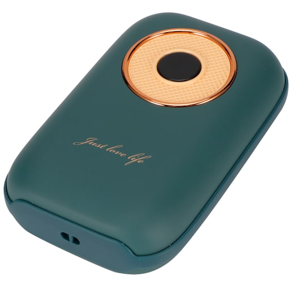 Retro Skivspelare Form Bärbara Handvärmare USB Digital Display Power Bank för Vintergåvor DC5VGrön
