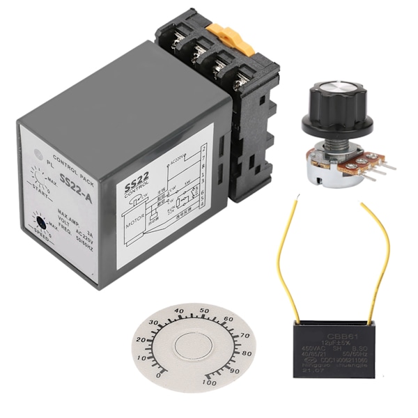 Elektronisk AC 220V SS-22 50/60Hz Motorhastighetsregulator 90/1700RPM