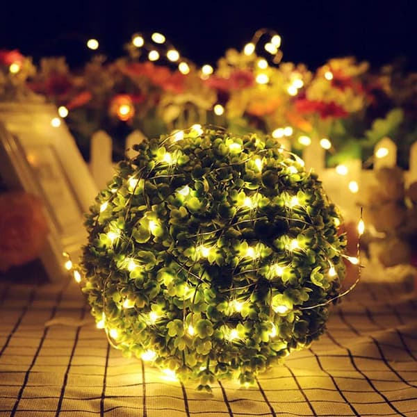 6-pakning eventyrlys, 2,1 m 20 LED stjernelys CR2032 batteri