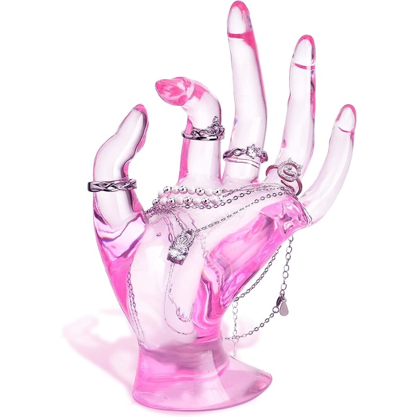 1st fingersmyckeshållare, ny och innovativ, rosa