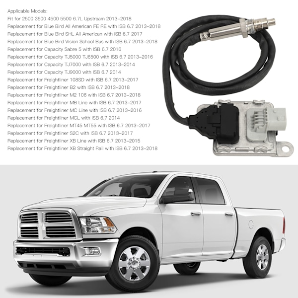 Nox-sensor 2872948NX Følsom og Præcis Nitrogenoxid Sensor Sondeskift til Cummins 5WK9 6742B