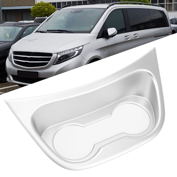 Dekseltrim for koppholder foran, matt forniklet, sterk beskyttelse, stilig vannkobberholderramme, erstatning for Benz Vito W447