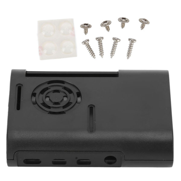 Kabinet til Raspberry Pi 4 Model B - ABS, Varmeafledning, Beskyttende Skal, Køledele - Sort