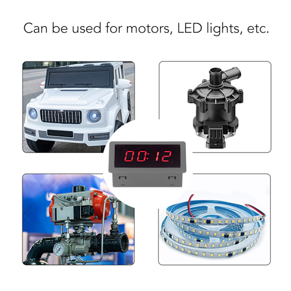 Tidsfördröjningsrelä DC6‑30V Timer Kontrollbrytare 0‑99.99s Timing med Fjärrkontroll för Motorlampa