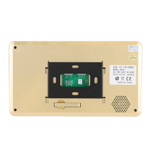 100-240V 7 tommer 720P WIFI Touchscreen Fjernbetjening Video 2 Monitor Dørklokke UK Stik