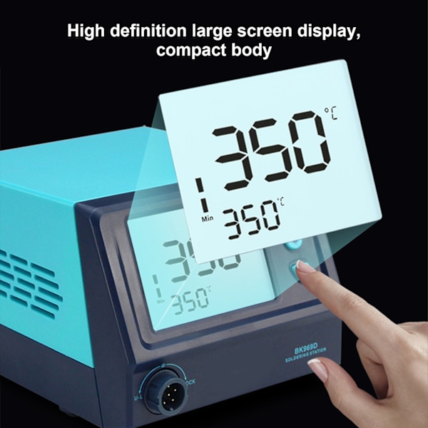 Lodde Station Digital Justerbar Temperatur Omarbejdning Elektrisk Jern 60W BK969S AC100‑240VUS Stik