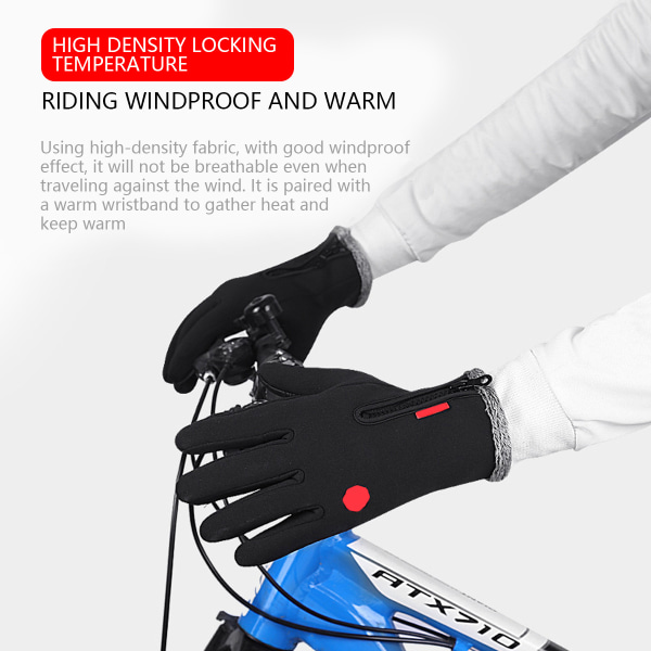 Vintervarma handskar för män kvinnor, pekskärm Tjocka mjuka handskar