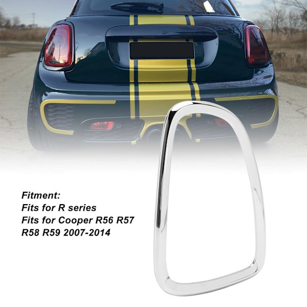 2 stk Baklysklokke Dekk Trim Baklykter Ramme Ringer Bezel Klistremerker Vakt for Cooper R56 R57 R58 R59 2007‑2014 Belegg Farge