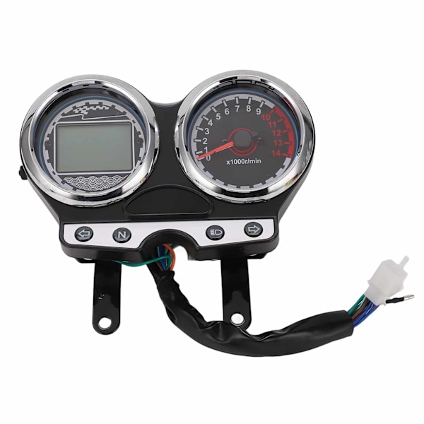 12V Moottoripyörän LCD-mittaristo Nopeusmittari Kierroslukumittari Vaihteet Mittarilukema Näyttö Sopii Suzuki EN125-3F EN150 12-16