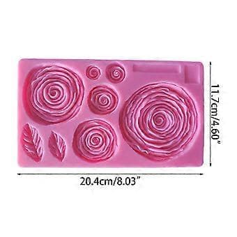 Silikone Chokoladeforme Fondantforme Roseformet Silikonemateriale Husholdningsbageform DIY Kagedekorationsgadgets