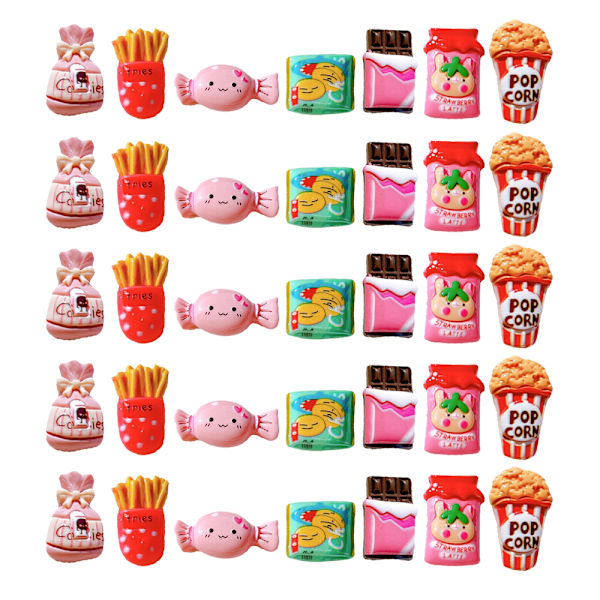 Hantverksmaterial för smyckestillverkning, Cupcake Resin Cabochons Dessertdesigner, Attraktivt utseende lämpligt för olika hantverk, Kan användas för