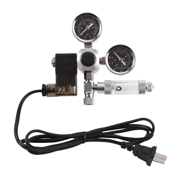 Akvariumsystem Dobbel Måler CO2 Trykkregulator Bobleteller Solenoidventil