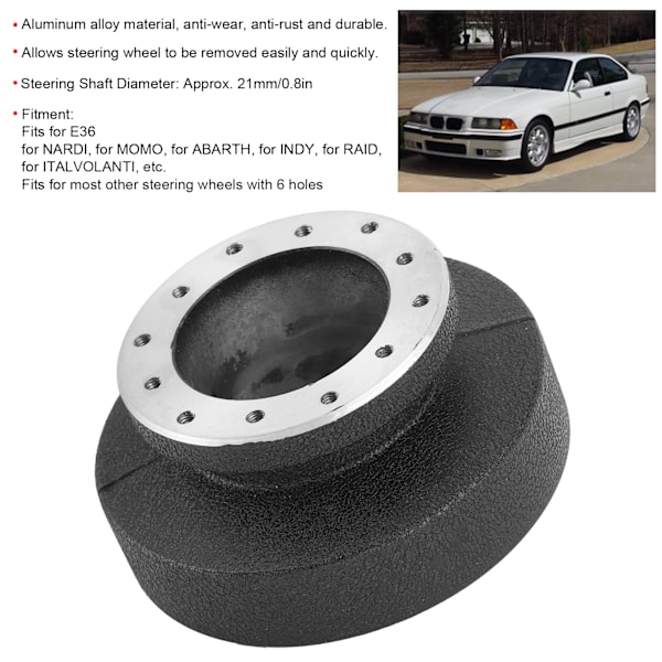 Ratstyrehub Adapter Montering Base Bil Ombygning Tilbehør Passer til E36 MOMO/OMP/NRG