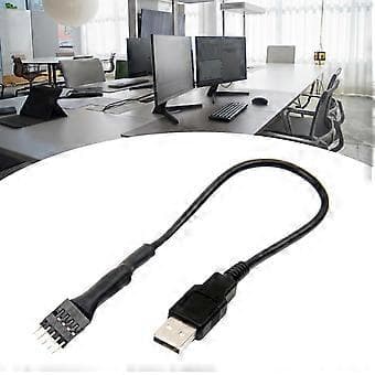 20cm 9-Pin Hane till Extern USB A Hane PC Moderkort Intern Dataförlängningskabel