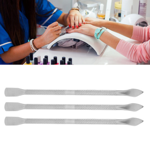 3-pack nagelbandspegel i rostfritt stål, nagelbands trimmer set, manikyrverktyg