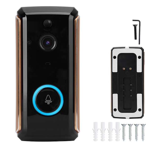 1080P HD Wifi Videodørklokke PIR Telefonstyring Intercom Smart Dørklokke (Ingen Dingdong)
