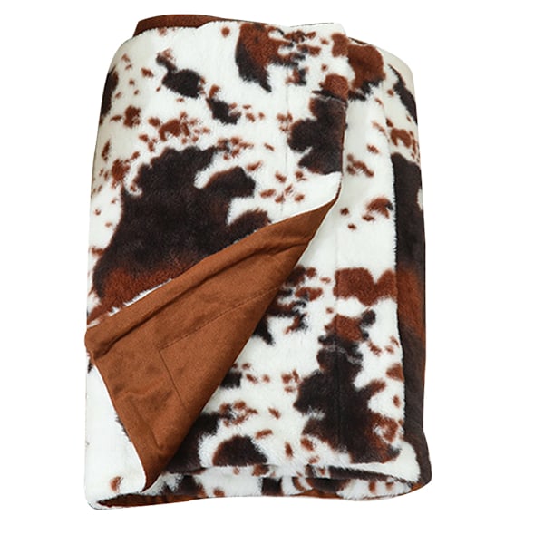 Let  Blødt og Kosteligt  Kø-Print  Tæppe  Gave  Dekoration  50x60inch  Plush  Fuzzy  Tæppe  til  Piger  Drenge  Kvinder  Mænd two-tone