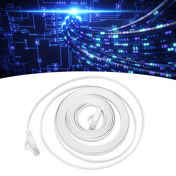 Ethernet-kabel CAT6 Gigabit 8-trådet snoet par netværksjumper fladt kobbertråd forsyninger 30 meter