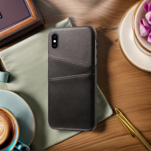 Kompatibel med iPhone 14 - Sort Indsats Kort Telefon Cover