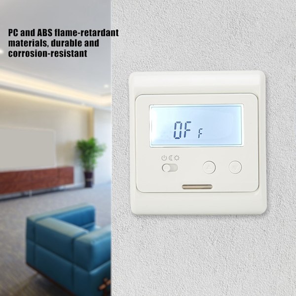 Digital Termostat Golvvärmetemperaturregulatorpanel för Hembruk AC180V‑230V