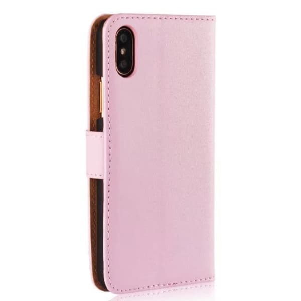 iPhone 12/12 Pro Ægte Læder Cover - Rose Pink