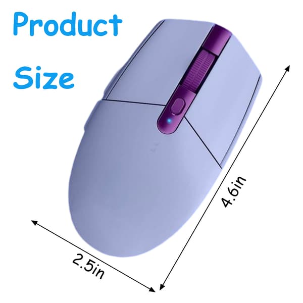 Trådløs gamingmus, Tri-Mode Connectivity USB-C Bluetooth for problemfri skift, ultralet 5600DPI optisk sensor kompakt design med Purple