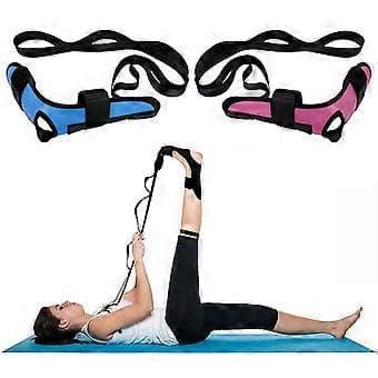 Yogastretchbälte Motståndsbälte Ankelledbandsstretchbälte, Benstretchbälte Ringar Ledbandsstretchbälte Hot Pink