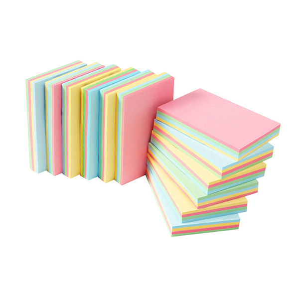 1 Förpackning 100 Ark Självhäftande Post-it-lappar Papperssida Markörer Memo Index Påminnelseflikar för Hem- och Kontorsbruk 76x50mm Vanlig Typ 4 Färger