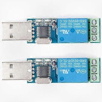 2x USB Relémodul Smart Kontrollbryter for Generisk Elektronisk Konverter av Lcus-1 Type - Egnet for Ulike Enheter