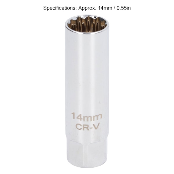 Tändstiftshylsa Magnetisk Universal Tunnväggig Specialavtagare 12-kantig 3/8 tum 14 mm
