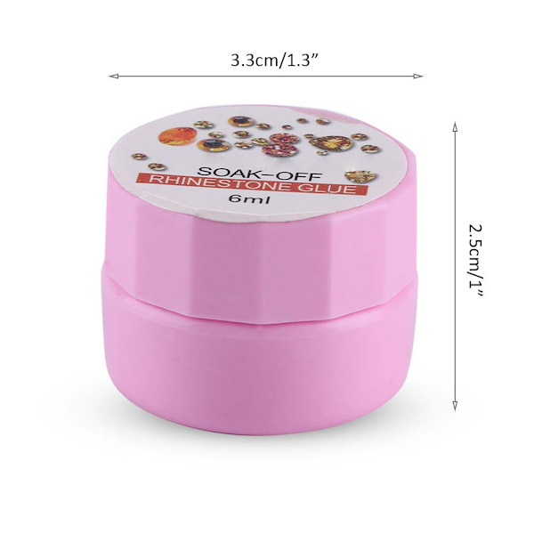 6 ml Kynsien UV-geelilakka Liima Tarra Glitter Strassit Koriste Kynsien Taide UV-liima