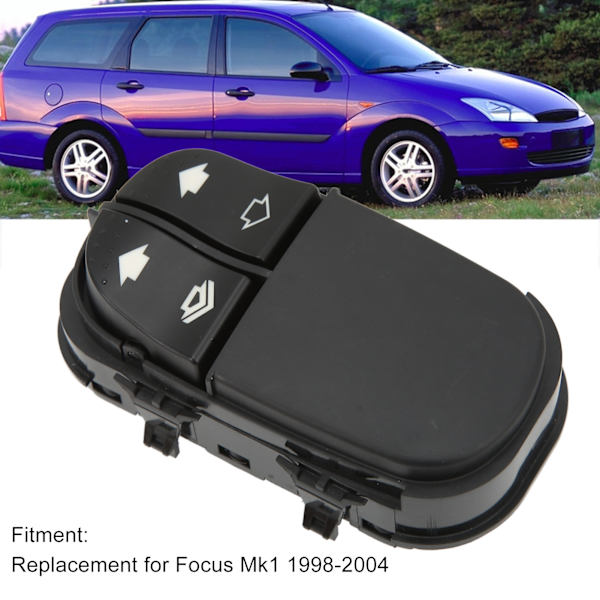 Virransiirtoikkunan kytkin vasen YS4T14529AA Nopea vastausnostinpainikkeen vaihto Focus Mk1 1998‑2004