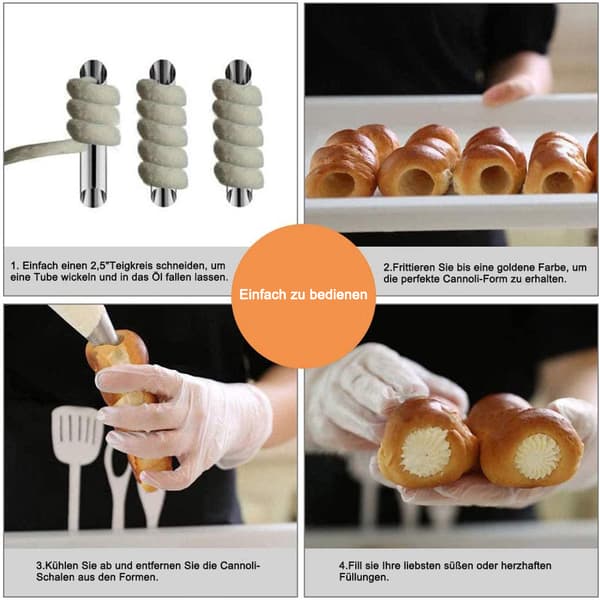 Master Konditor Håndværker Sæt: DIY Canoli Forme Og Rustfrit Stål Canolli Skalforme, Din Ultimative Bageledsager