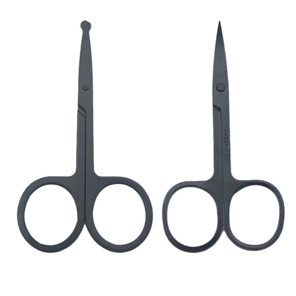 2 pcs Small Scissors, Comfort-Grip Handles, Facial Hair