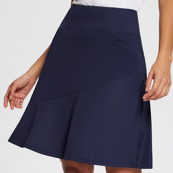 Sportkjolshorts för Kvinnor Hög Midja Enfärgad Sport Bodycon Kjolshorts för Löpning Yoga Marinblå L