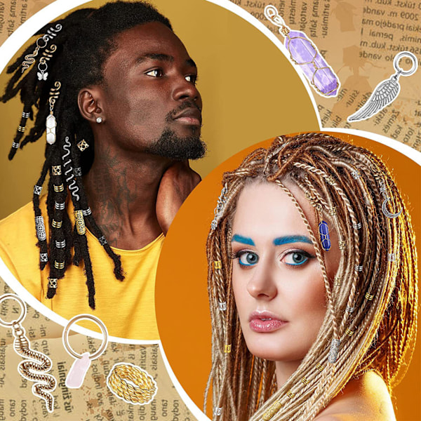 150 kpl Hiusten Dreadlock-Koruja Retro Alloy Spring Silver Moon Hiusten Rannekkeita Keloja Dreadlock-Tarvikkeille