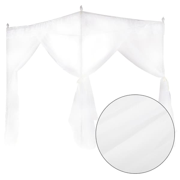 Himmel Seng Gardiner til Damer, Polyester Materiale Elegant Himmel med Tre Sideåbninger, Åndbart Mesh Net til Luftgennemstrømning, Prinsesse Stil Soveværelse