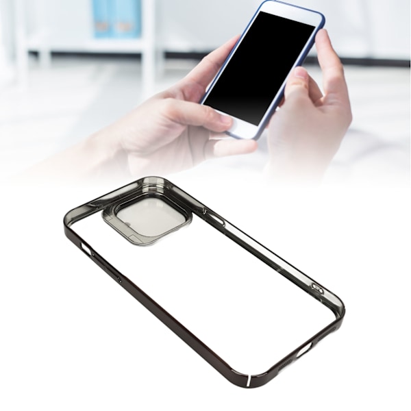 Magnetiskt Telefonskal Slim Stötsäkert Telefonskal med Kameralinsskydd Ställ Hög Transparens PC Hårt Skyddsfodral Svart för Iphone 14promax