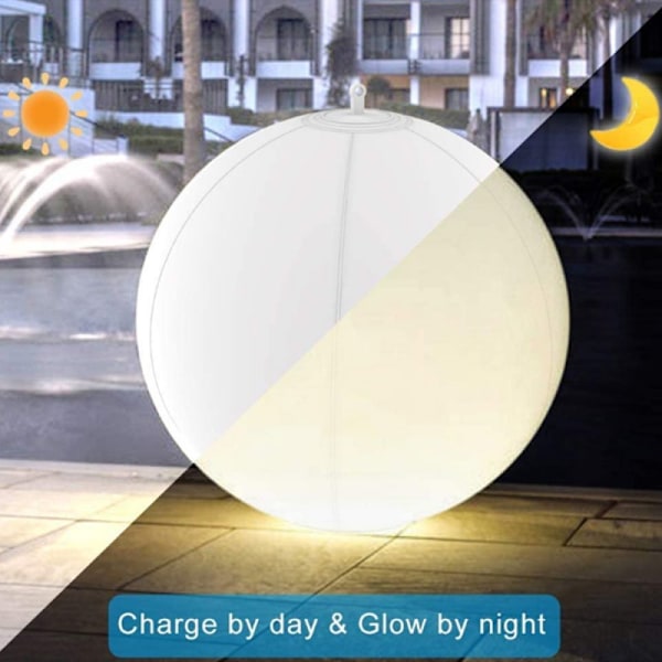 Sfärisk LED-lampa för inom- och utomhusbruk, solcellslampa med fjärrkontroll för flerfärgad glöddekor, vattentät dekorativ belysning för simning