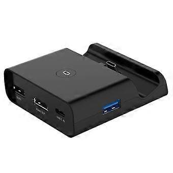 Bærbar Type-C Spillekonsol Oplader Dock Til Switch/Switch Lite HDMI-kompatibel Konverter Video Adapter Sort