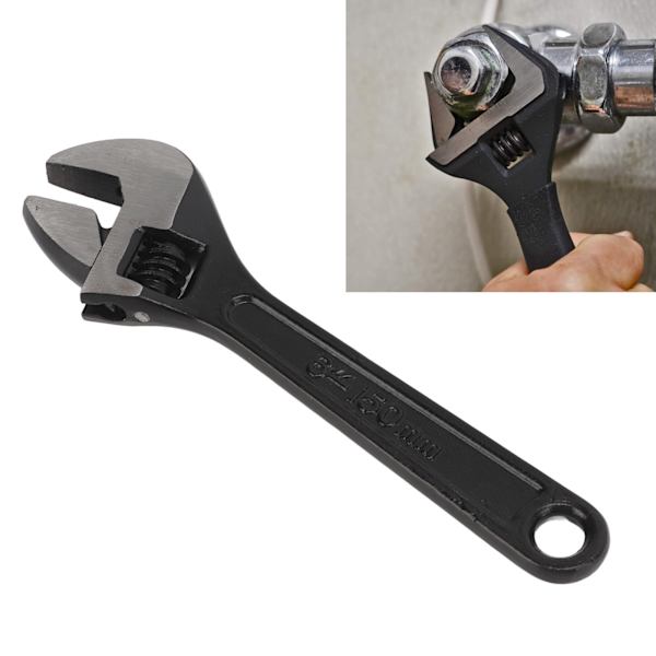 Säädettävä avain 45 terästä, suurempi karhennus, ripustusreikä, ammattilaisille, kotiin ja teollisuudelle, 6 tuumaa/150 mm
