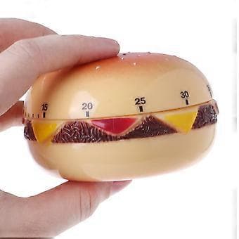 Hamburger 60 Minutters Mekanisk Timer Nedtelling Alarm Kjøkken Matlaging Påminnelse Til Gul